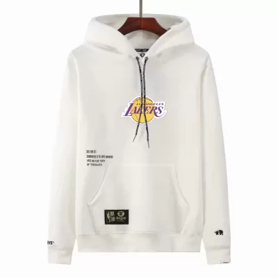 Men's Aape x Los Angeles Lakers White Hoodie - jerzelite