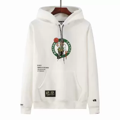 Men's Aape x Boston Celtics White Hoodie - jerzelite