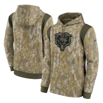 Men Chicago Bears Nike Camo NFL Hoodie 2021 - jerzelite