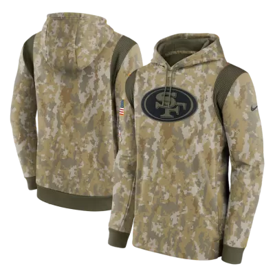 Men San Francisco 49ers Nike Camo NFL Hoodie 2021 - jerzelite