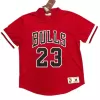 Men's Chicago Bulls Michael Jordan #23 Mitchell&Ness Red Name And Number Mesh Top - jerzelite