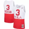 Men's Philadelphia 76ers Allen Iverson #3 Mitchell & Ness White Hardwood Classics Jersey - jerzelite