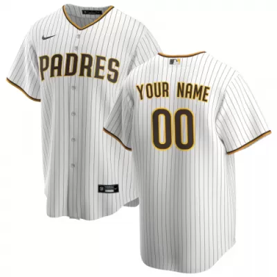 Men's San Diego Padres Nike White&Brown Home 2020 Replica Custom Jersey - jerzelite