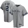 Men's New York Yankees Derek Jeter #2 Nike Gray Home 2020 Replica Jersey - jerzelite