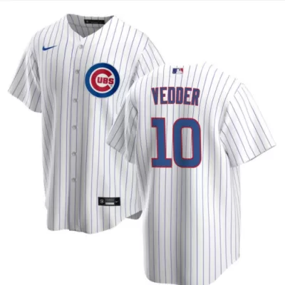 Men's Chicago Cubs Eddie Vedder #10 Nike White Home Player Jersey - jerzelite