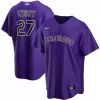 Men's Colorado Rockies Trevor Story #27 Nike Purple 2020 Alternate Replica Jersey - jerzelite