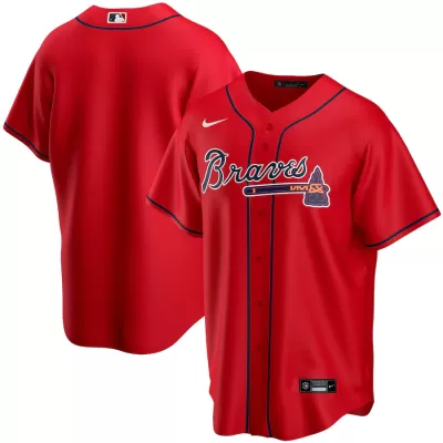 Men's Atlanta Braves Nike Red Alternate Replica Team Jersey - jerzelite