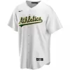 Men's Oakland Athletics Nike White Home 2020 Replica Custom Jersey - jerzelite