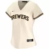 Women's Milwaukee Brewers Nike Cream 2020 Home Replica Jersey - jerzelite