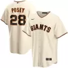 Men's San Francisco Giants Buster Posey #28 Nike Cream Home 2020 Replica Jersey - jerzelite