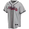 Men's Atlanta Braves Nike Gray Road Replica Team Jersey - jerzelite