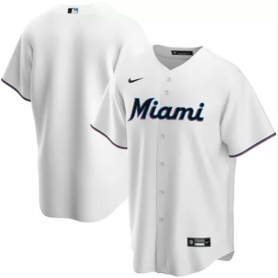 Men's Miami Marlins Nike White Home 2020 Replica Jersey - jerzelite