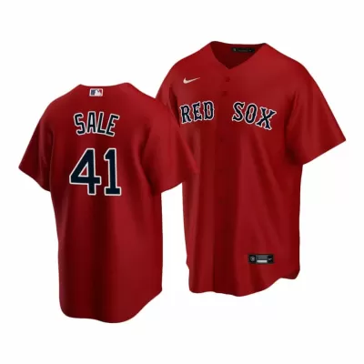 Men's Boston Red Sox Chris Sale  #41 Nike Red Alternate 2020 Replica Jersey - jerzelite