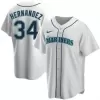 Men's Seattle Mariners Félix Hernández #34 Nike White Home 2020 Replica Jersey - jerzelite