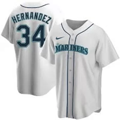 Men's Seattle Mariners Félix Hernández #34 Nike White Home 2020 Replica Jersey - jerzelite