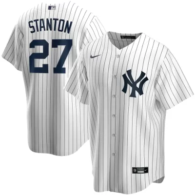 Men's New York Yankees Giancarlo Stanton #27 Nike White Home 2020 Replica Jersey - jerzelite