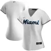 Women's Miami Marlins Nike White 2020 Home Replica Jersey - jerzelite