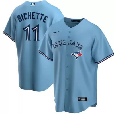 Men's Toronto Blue Jays Bo Bichette #11 Nike Light Blue Alternate 2020 Replica Jersey - jerzelite