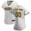 Women's San Diego Padres Nike White&Brown 2020 Home Replica Custom Jersey - jerzelite