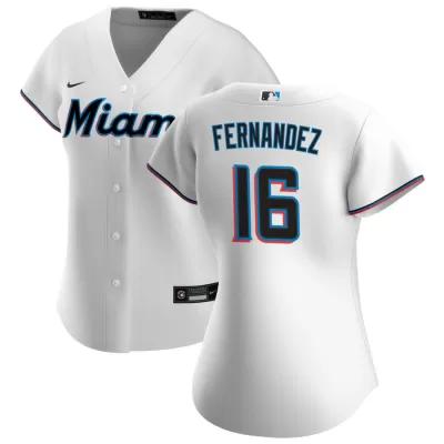 Women's Miami Marlins José Fernández #16 Nike White 2020 Home Replica Jersey - jerzelite