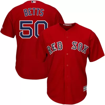 Men's Boston Red Sox BETTS #50 Nike Red Alternate 2020 Replica Jersey - jerzelite