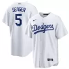 Men's Los Angeles Dodgers Corey Seager #5 Nike White Alternate 2020 Replica Jersey - jerzelite