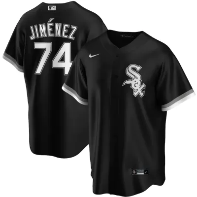 Men's Chicago White Sox Eloy Jimenez #74 Nike Black Alternate Replica Jersey - jerzelite