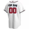 Men's Atlanta Braves Nike White Home 2020 Replica Custom Jersey - jerzelite