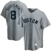 Men's Boston Red Sox Carl Yastrzemski #8 Nike Gray Road Cooperstown Collection Player Jersey - jerzelite