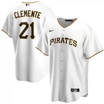 Men's Pittsburgh Pirates Roberto Clemente #21 Nike White Home 2020 Replica Jersey - jerzelite