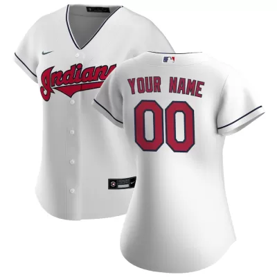 Women's Cleveland Indians Nike White 2020 Home Replica Custom Jersey - jerzelite