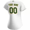 Women's Oakland Athletics Nike White 2020 Home Replica Custom Jersey - jerzelite