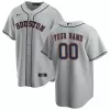 Men's Houston Astros Nike Gray Road 2020 Replica Custom Jersey - jerzelite