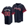 Men's Atlanta Braves Nike Navy Alternate Replica Custom Jersey - jerzelite