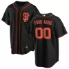 Men's San Francisco Giants Nike Black Alternate 2020 Replica Custom Jersey - jerzelite