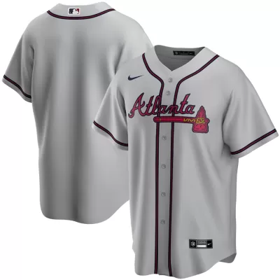 Men's Atlanta Braves Nike Gray Road Replica Team Jersey - jerzelite