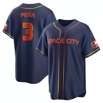 Men's Houston Astros Jeremy Peña #3 Nike Navy 2022 City Connect Replica Player Jersey - jerzelite