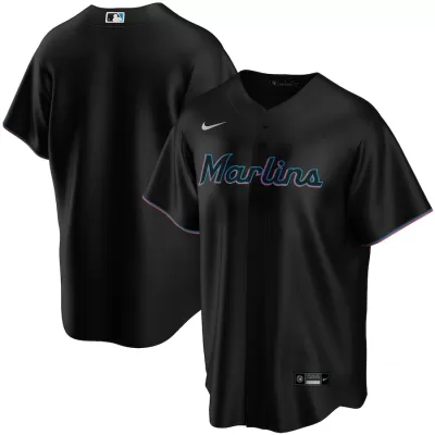 Men's Miami Marlins Nike Black Alternate 2020 Replica Jersey - jerzelite