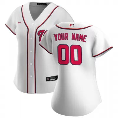 Women's Washington Nationals Nike White 2020 Home Replica Custom Jersey - jerzelite