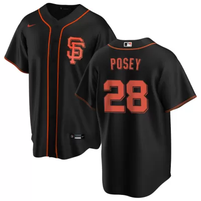 Men's San Francisco Giants Buster Posey #28 Nike Black Alternate 2020 Replica Jersey - jerzelite