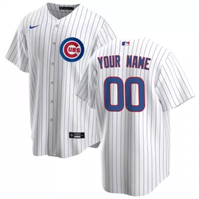 Men's Chicago Cubs Nike White&Royal Home 2020 Replica Custom Jersey - jerzelite