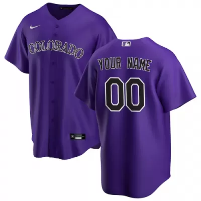 Men's Colorado Rockies Nike Purple 2020 Alternate Replica Custom Jersey - jerzelite