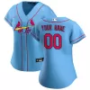 Women's St. Louis Cardinals Nike Light Blue 2020 Alternate Replica Custom Jersey - jerzelite