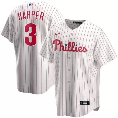 Men's Philadelphia Phillies Bryce Harper #3 Nike White&Red Home 2020 Replica Jersey - jerzelite