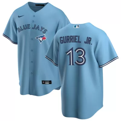 Men's Toronto Blue Jays Lourdes Gurriel Jr. #13 Nike Light Blue Alternate 2020 Replica Jersey - jerzelite