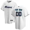 Men's Miami Marlins Nike White Home 2020 Replica Custom Jersey - jerzelite