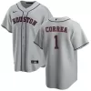 Men's Houston Astros Carlos Correa #1 Nike Gray Road Home 2020 Replica Jersey - jerzelite