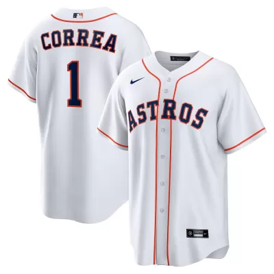 Men's Houston Astros Carlos Correa #1 Nike White Home 2020 Replica Jersey - jerzelite