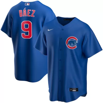 Men's Chicago Cubs Javier Baez #9 Nike Royal Alternate Player Jersey - jerzelite