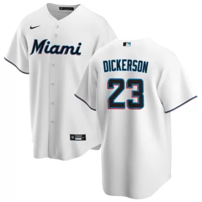 Men's Miami Marlins Corey Dickerson #23 Nike White Home 2020 Replica Jersey - jerzelite